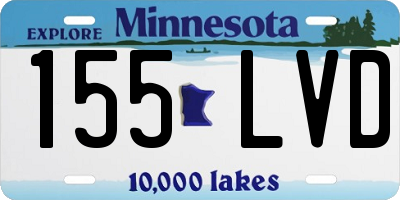 MN license plate 155LVD