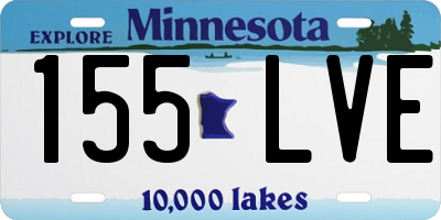 MN license plate 155LVE