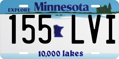 MN license plate 155LVI