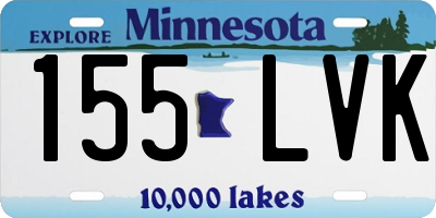 MN license plate 155LVK