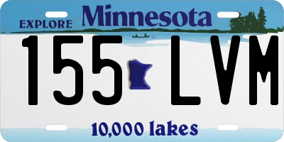MN license plate 155LVM