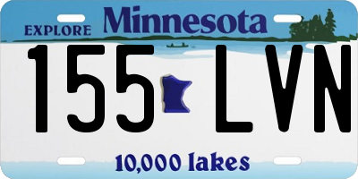 MN license plate 155LVN