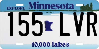 MN license plate 155LVR