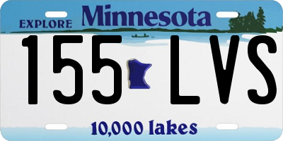 MN license plate 155LVS