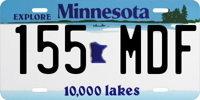 MN license plate 155MDF