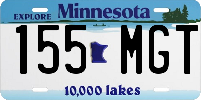 MN license plate 155MGT