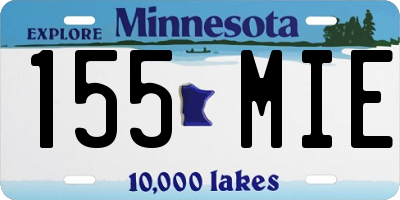 MN license plate 155MIE