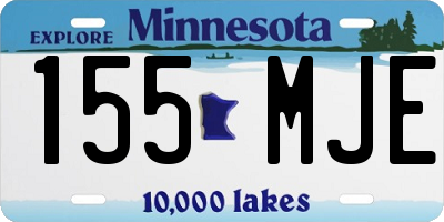 MN license plate 155MJE