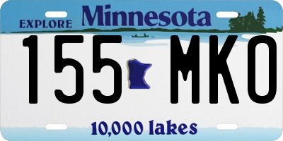MN license plate 155MKO