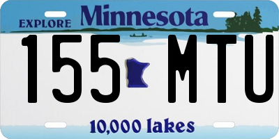 MN license plate 155MTU