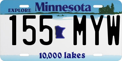 MN license plate 155MYW