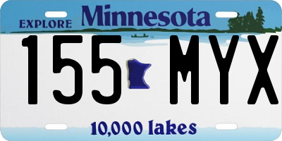 MN license plate 155MYX