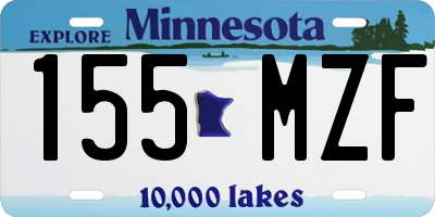 MN license plate 155MZF