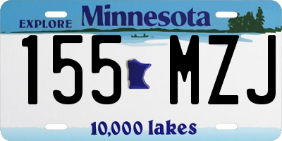 MN license plate 155MZJ