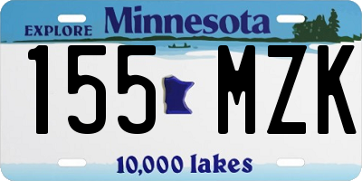 MN license plate 155MZK