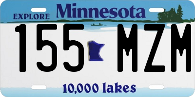 MN license plate 155MZM
