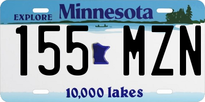 MN license plate 155MZN