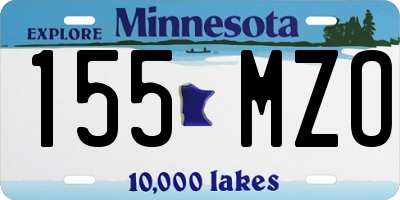 MN license plate 155MZO