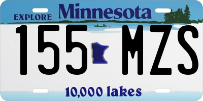 MN license plate 155MZS