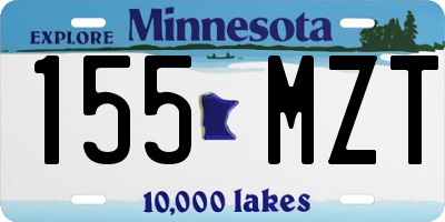 MN license plate 155MZT