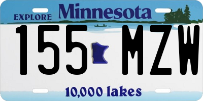 MN license plate 155MZW