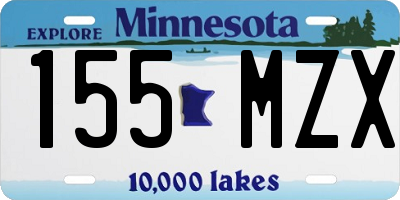 MN license plate 155MZX