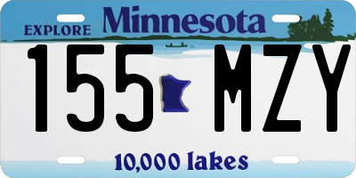 MN license plate 155MZY