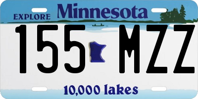 MN license plate 155MZZ