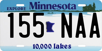 MN license plate 155NAA