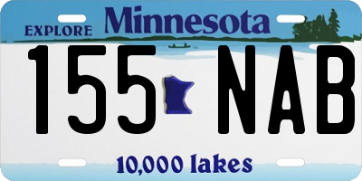 MN license plate 155NAB