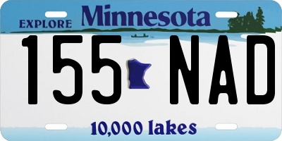 MN license plate 155NAD