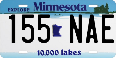 MN license plate 155NAE