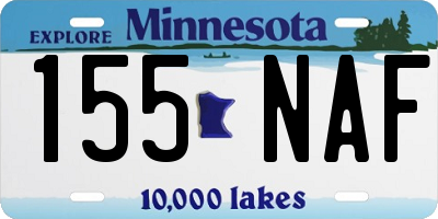 MN license plate 155NAF