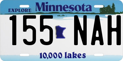 MN license plate 155NAH