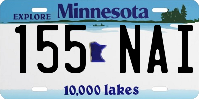 MN license plate 155NAI