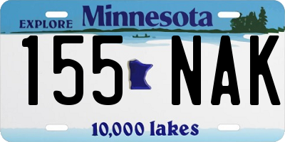 MN license plate 155NAK