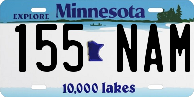 MN license plate 155NAM