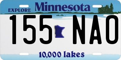 MN license plate 155NAO