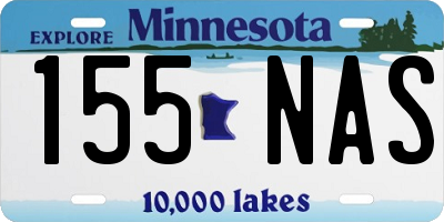 MN license plate 155NAS