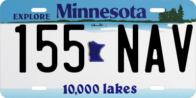 MN license plate 155NAV