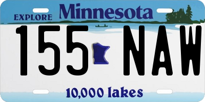 MN license plate 155NAW