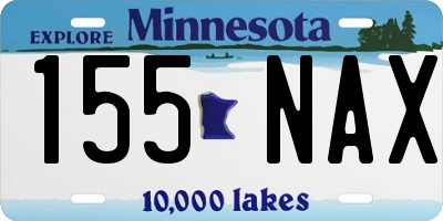 MN license plate 155NAX