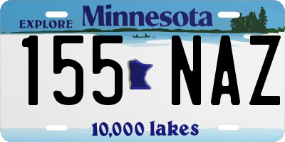 MN license plate 155NAZ