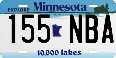 MN license plate 155NBA