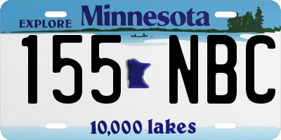 MN license plate 155NBC
