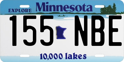 MN license plate 155NBE