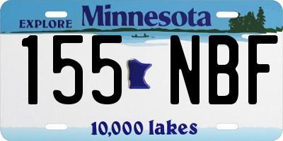 MN license plate 155NBF