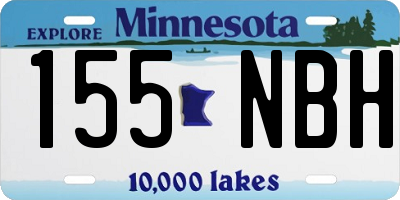 MN license plate 155NBH