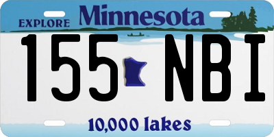 MN license plate 155NBI