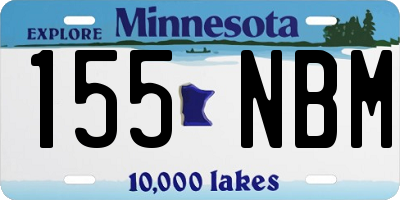 MN license plate 155NBM